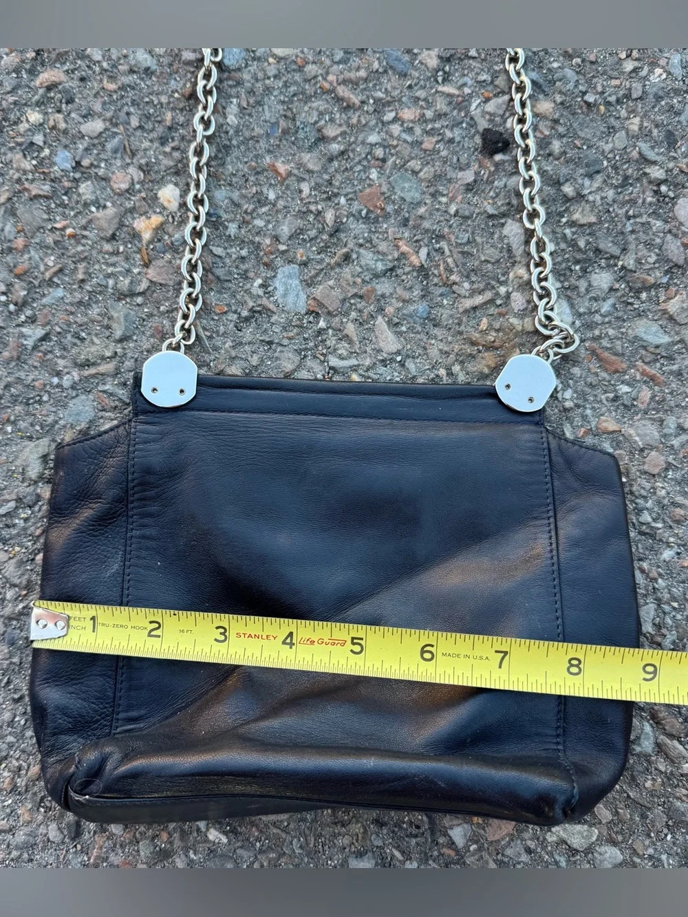 Vintage Andrea Mabiani Small Crossbody Shoulder Bag Black Leather Italy Y2K 90s